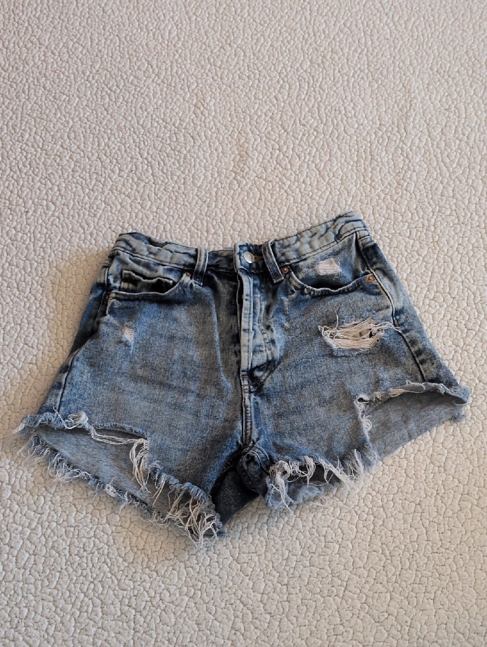 Wild Fable Distressed Destroyed Raw Hem Highrise Denim Jean Shorts Summer Retro